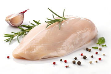 raw chicken breast with herbs