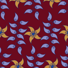 Hand drawn colourful florals Seamless pattern. Abstract Florals pattern. Colourful background. Designed for paper, cover, fabric, decor, wall paper and etc.