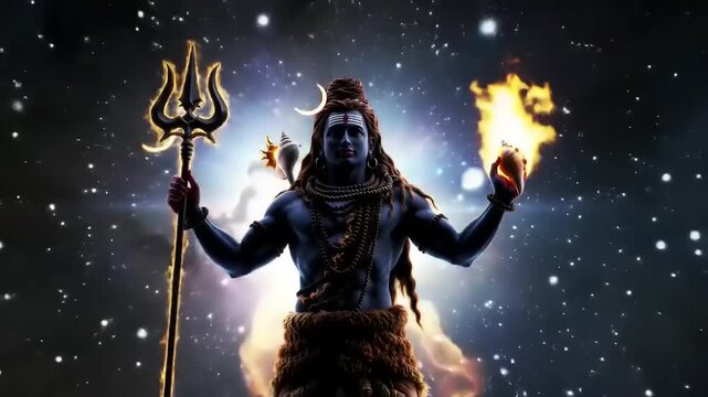 Lord Shiva cosmic power art.