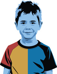 Cool Cartoon Boy Vector Illustration