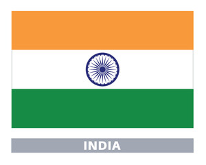 Flag of india . Flag icon. Standard colors. Standard size. Rectangular flag.