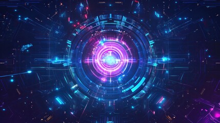 Obraz premium Abstract futuristic technology digital art