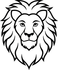 Lion head mascot vector illustration 