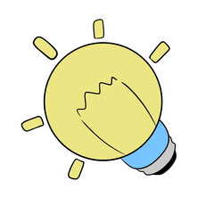 light bulb school education icon illustration design