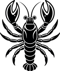 Sponge shrimp silhouette icon on transparent background.