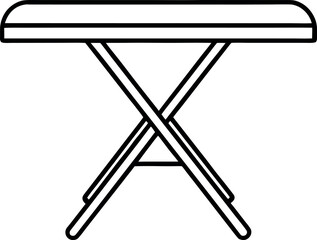 Table outline icon on transparent background.
