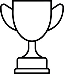 Trophy cup icon on transparent background 