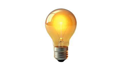 Isolated glowing light bulb on black background idea concept energy saving lighting innovation bright