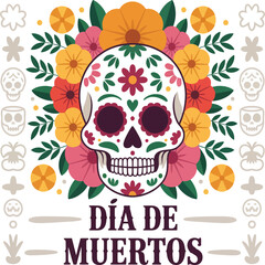 Dia de Muertos Vector Design.