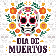 Dia de Muertos Vector Design.