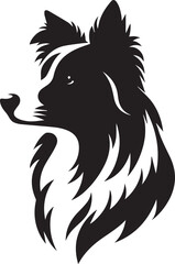 Border Collie Dog Vector – Silhouette 