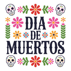 Dia de Muertos Vector Design.