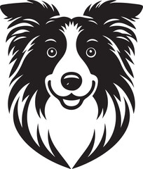 Border Collie Dog Vector – Silhouette 