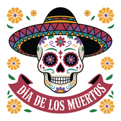 Dia de Muertos Vector Design.
