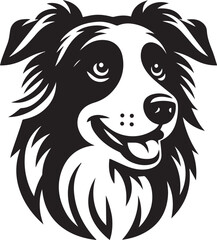 Border Collie Dog Vector – Silhouette 
