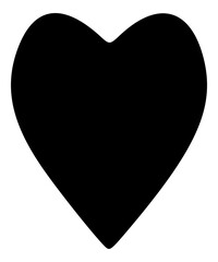 Gros cœur de couleur noire