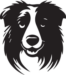 Border Collie Dog Vector – Silhouette 