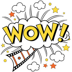 Vibrant comic pop art explosion with a boom or bang for a fun, powerful design