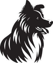 Border Collie Dog Vector – Silhouette 