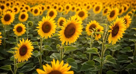 Golden Glow: Sunflowers at Dusk
