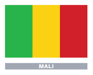 Flag of mali. Flag icon. Standard colors. Standard size. Rectangular flag.