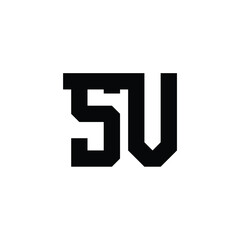 SV monogram logo design letter text name symbol monochrome logotype alphabet character simple logo