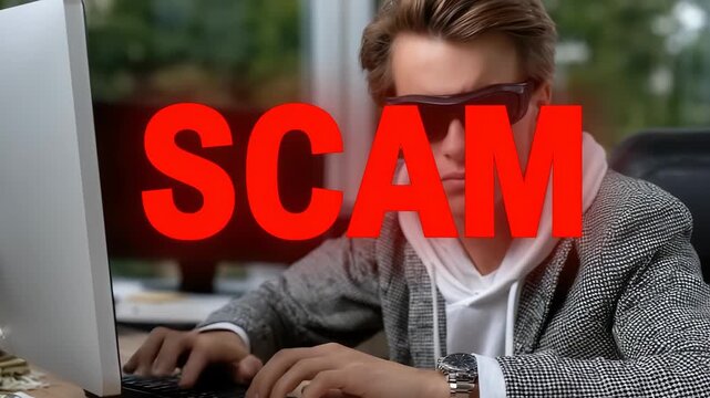 Scam deception warning: phishing attempt, smishing fraud, vishing call, pharming trick, online fraud, fake investment, romance scam, charity breach, crypto theft, junk message, network infiltration