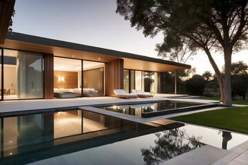 Modern House with Pool and Garden