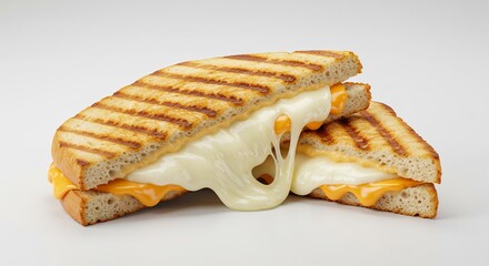 とろけるチーズ ホットサンド 焼き色綺麗 食欲をそそる (Torokeru chiizu hotto sando yakiiro kirei shokuyoku o sosoru) This translates roughly to: "Melting cheese, hot sandwich, beautiful grill marks, appetizing.". AI Generated