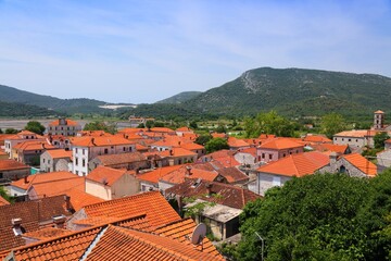 Ston town in Peljesac, Croatia