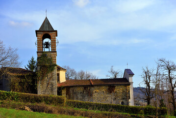 Church of the Assumption of the Virgin Mary, located in the hamlet of Borgo Adorno, in the...