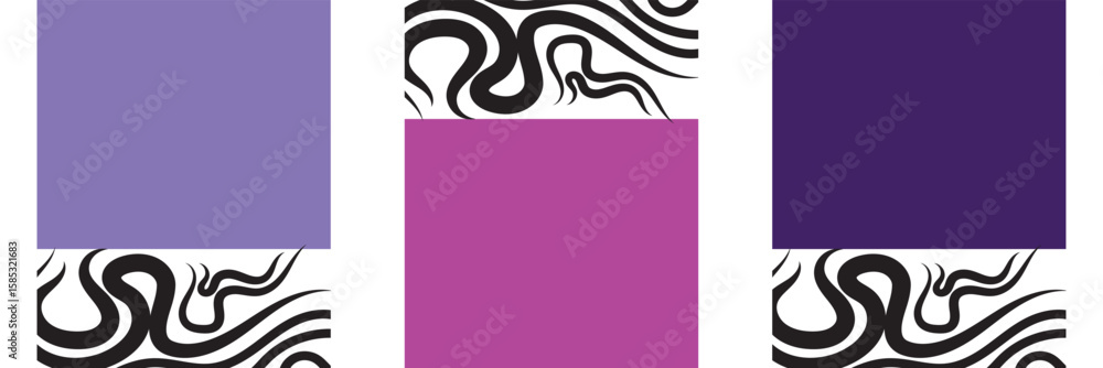 Aufkleber wave psychedelic pattern backgrounds. abstractretro groovy posters. prints patterns design. vector i