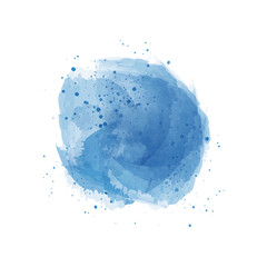 Watercolor Splash With Ink Droplets