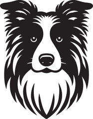 Border Collie Dog Vector – Silhouette 