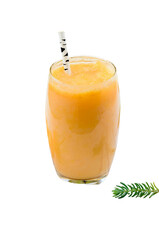 glass of mango juice isolated on transparent background 