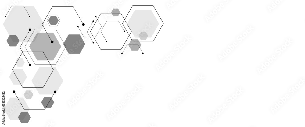 Poster geometric abstract background with simple hexagonal elements. abstract digital background. business 