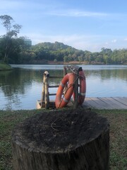 fishing boat on the lake