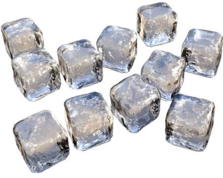 Close-up ice cubes