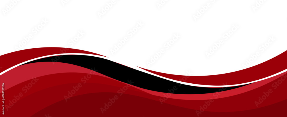 Poster vector red line background curve element with white space for text and message design, overlapping l