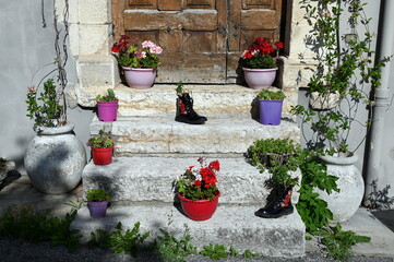 Dekoration auf einer Treppe
