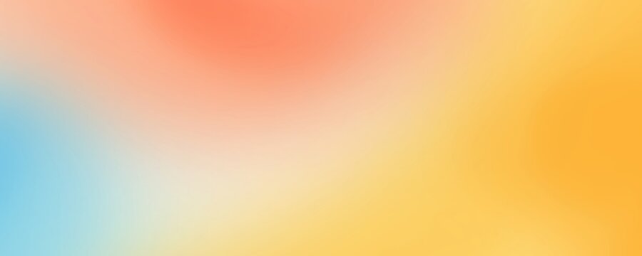 Blurred color gradient background, abstract red pink yellow blue grain gradation texture, soft rainbow texture blur abstract background