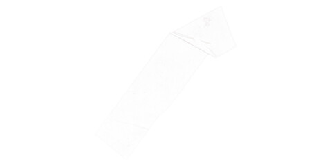 White plastic sheet with diagonal creases and slight folds isolated on transparent background – realistic translucent texture for overlays, product packaging, and design mockup compositions
