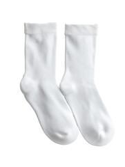 Pair of white socks isolated on transparent background