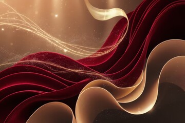 Elegant abstract background with flowing shapes and luminous highlights