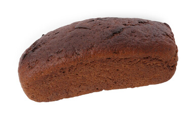 Loaf of rye bread isolated on white
