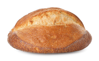 Loaf of fresh bread isolated on white
