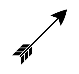 Minimalist arrow silhouette icon