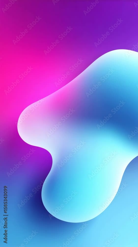 Poster a colorful background with a blue wave in the middle. the background is a gradient of pink and blue,