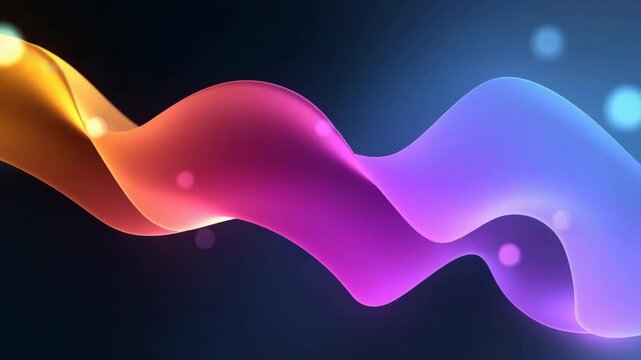 A colorful wave with a purple and orange section. The wave is very long and has a lot of dots