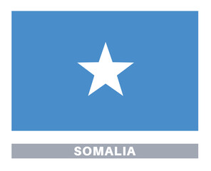 Obraz premium Flag of somalia. Flag icon. Standard colors. Standard size. Rectangular flag.
